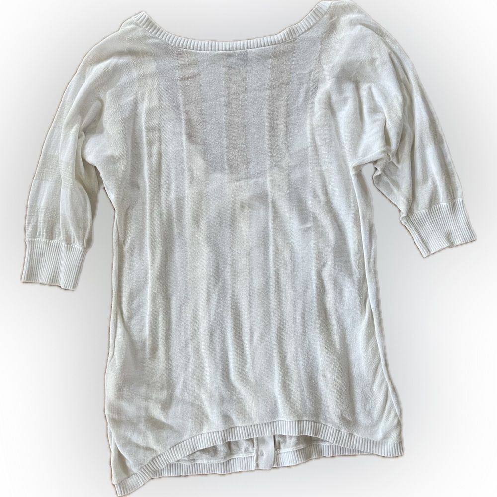 ARMANI EXCHANGE White Button-Up Cardigan - Picture 3 of 3
